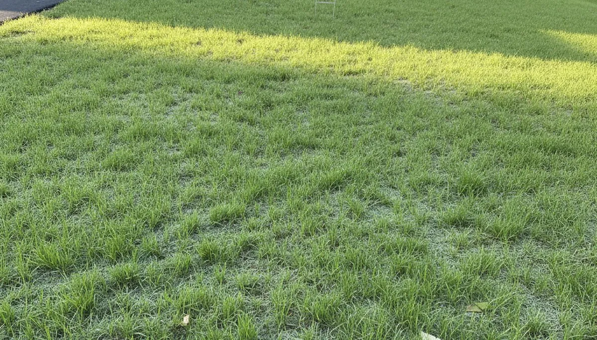 Hydroseeded lawn starter grass growing in Allentown, PA showing healthy green germination and establishment
