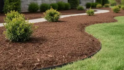 Fresh mulch installation by Chop Chop Landscaping in Allentown, PA with clean, even landscape coverage