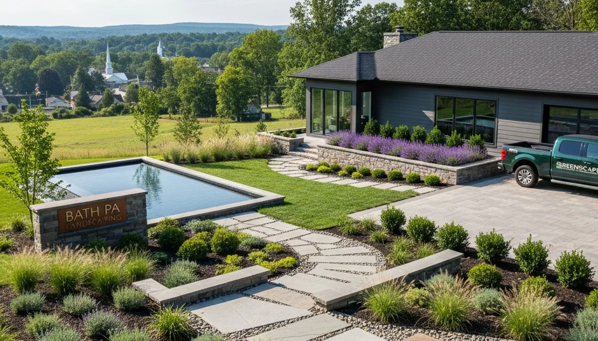 Allentown, PA landscaping crew providing professional lawn care and property maintenance