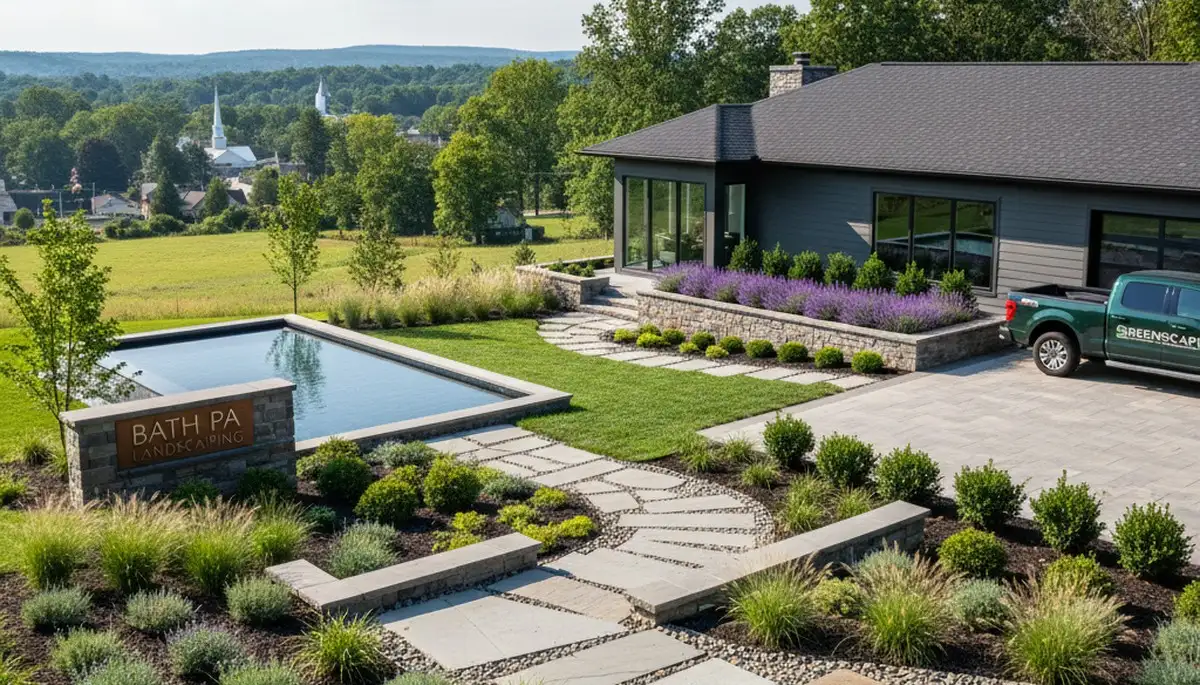 Allentown, PA landscaping crew providing professional lawn care and property maintenance