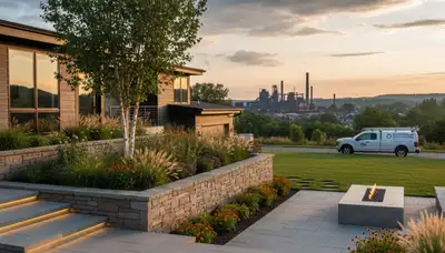 Landscaping team providing lawn care services in Allentown, PA