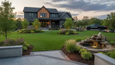 Allentown, PA landscaping crew providing professional lawn care and yard maintenance services