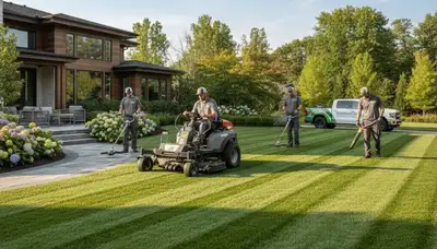 Professional lawn mowing service by Chop Chop Landscaping in Allentown, PA