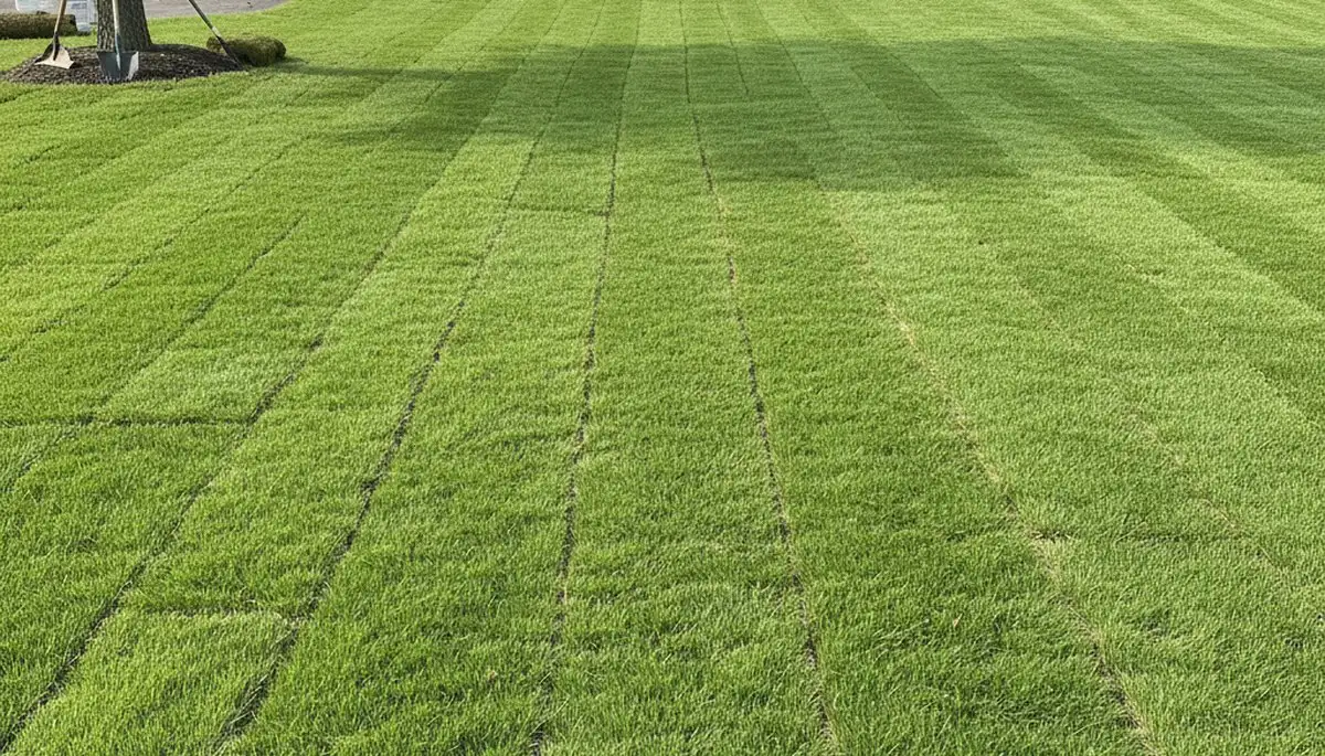 Freshly installed green sod lawn by Chop Chop Landscaping in Allentown, PA showcasing instant lawn results