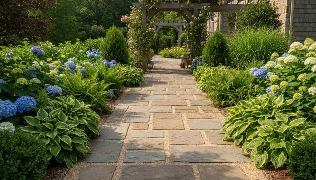 Professional stone paver pathway installation by Chop Chop Landscaping in Allentown, PA