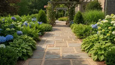Professional stone paver pathway installation by Chop Chop Landscaping in Allentown, PA